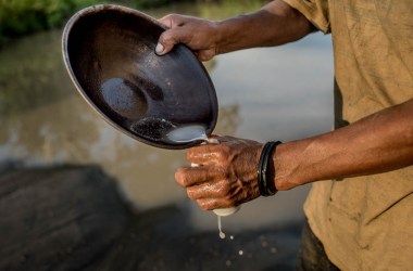 A miner at work.